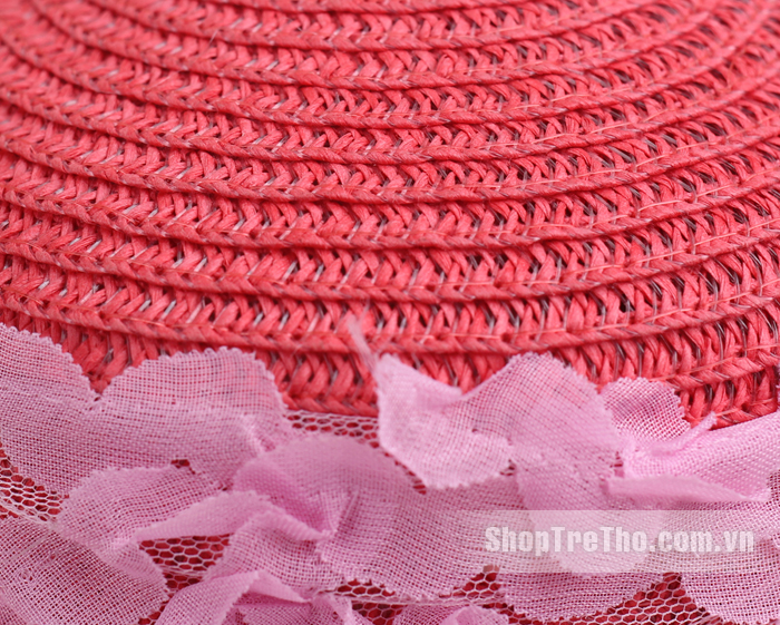 Mũ bé gái handmade Q160 màu hồng
