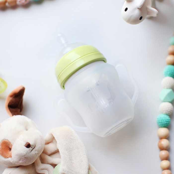 Bình sữa silicone Putti Atti có tay cầm 160ml 