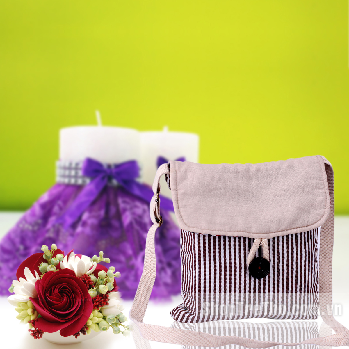 túi đeo chéo handmade loại to T09