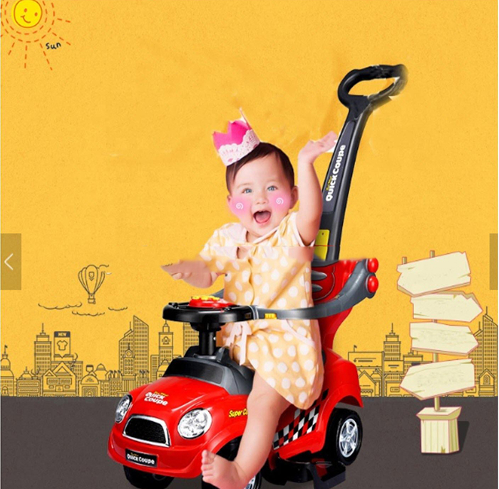 Xe chòi chân đa năng có tay đẩy CLB 321