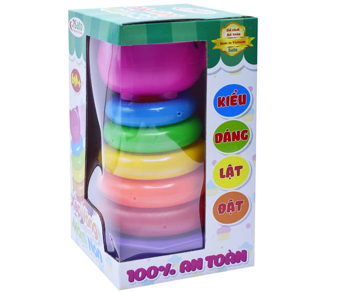 Tháp xếp vòng mầm non Sato48 - Mẫu 2