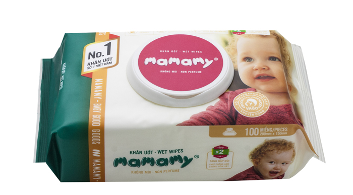 Giấy ướt Mamamy có nắp (100 tờ)