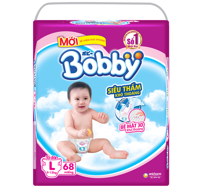 Tã - bỉm dán Bobby L68 (9-13kg)