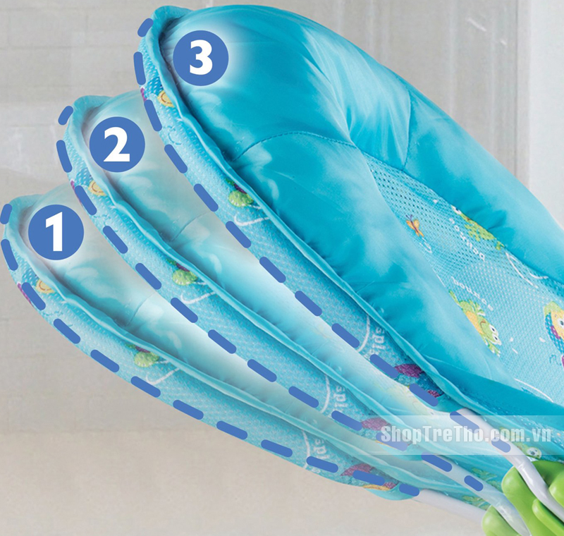 Ghế tắm nằm (xanh) Summer 18500 - Mother's Touch Deluxe Baby Bather