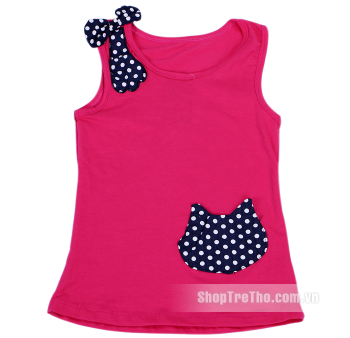 Áo ba lỗ điệu đà cho bé gái size S6
