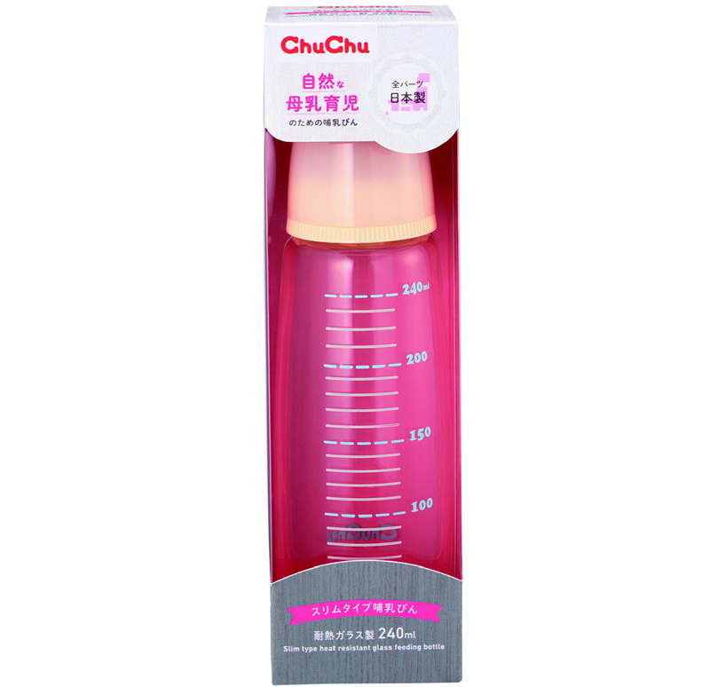 Bình sữa Chuchu thủy tinh 240ml