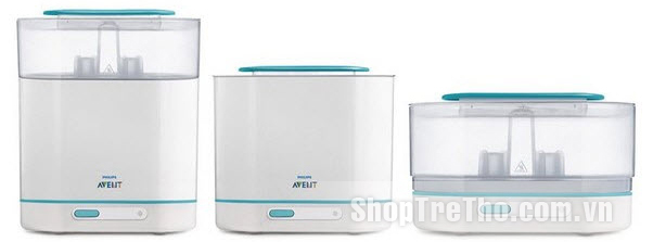 Máy tiệt trùng bình sữa Avent 3 trong 1 an toàn giá tốt