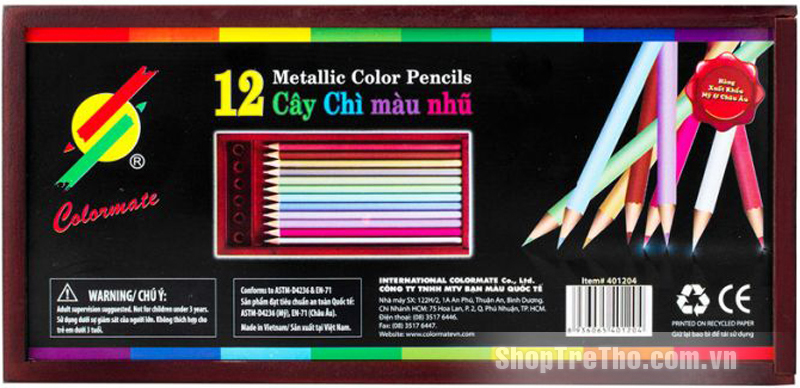 Bút chì màu nhũ Colormate 401204 