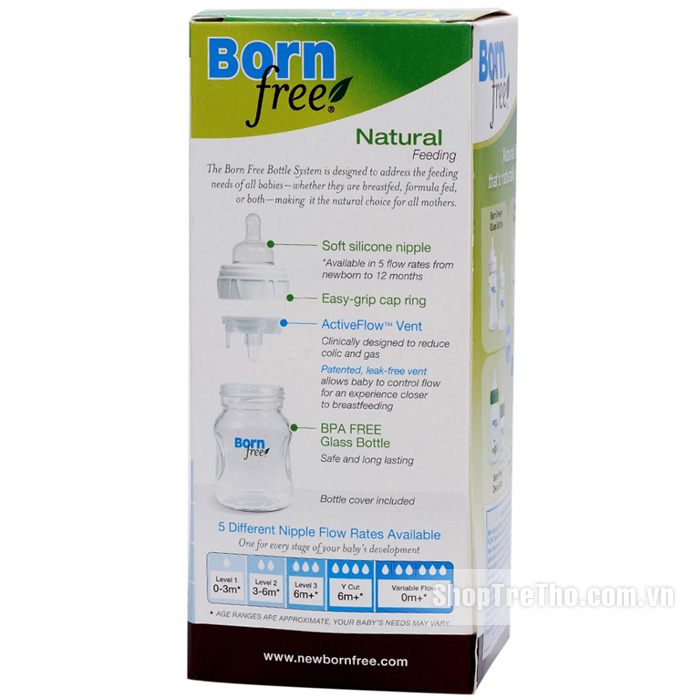 Bình sữa Born Free 160ml thuỷ tinh