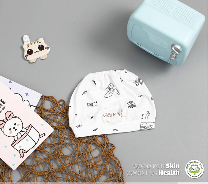 Mũ sơ sinh hở đỉnh Petit Uala UR8224 (0-6M)