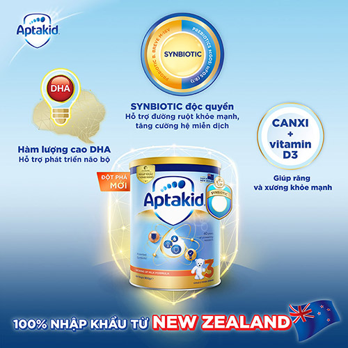 Sữa Aptakid New Zealand số 3 900g