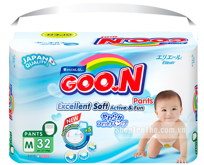 Tã - Bỉm quần Goon renew slim M32 (7-12kg)
