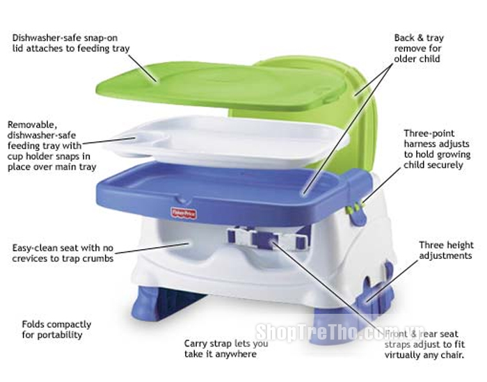 Ghế ăn Fisher Price 3 khay