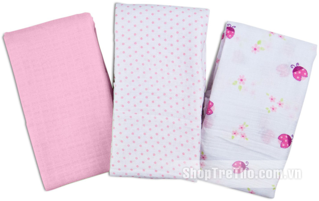 Khăn quấn Summer Muslin (3 chiếc) Swaddleme Muslin Blanket 3pk
