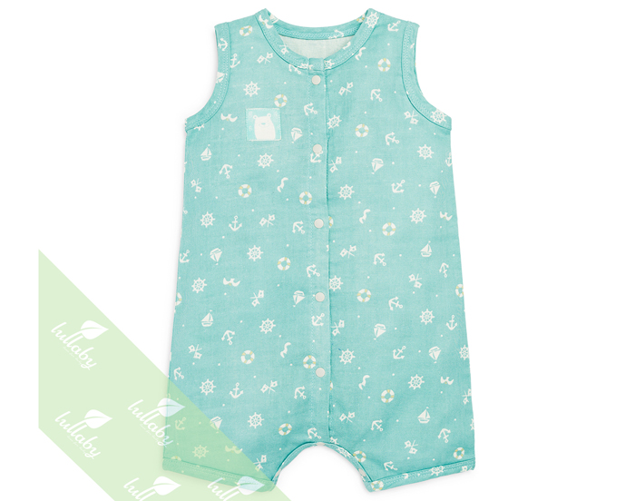 body romper xô Lullaby bé trai (xanh mỏ neo) 