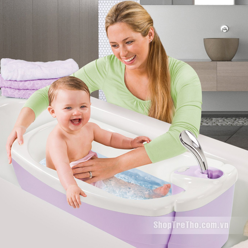 Chậu tắm Spa có vòi hoa sen Summer màu tím
