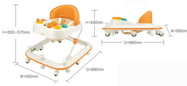 Xe tập đi Combi YA màu cam