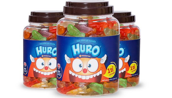 Kẹo dẻo lợi khuẩn Huro (lọ nhựa)