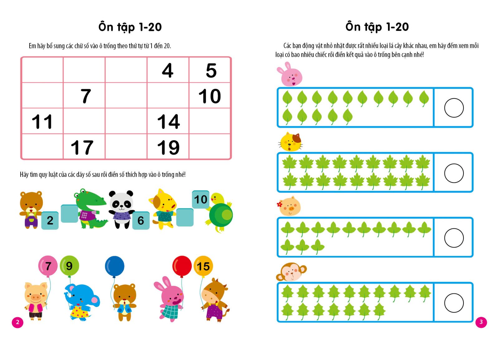 vui học toán làm quen với các số 1-50