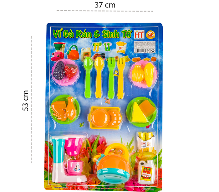 Đồ chơi bếp vỉ Gà rán sinh tố HT7627