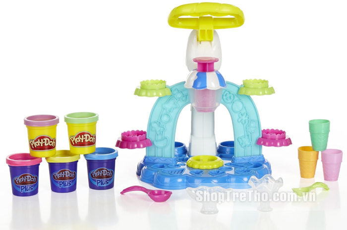 Đất nặn Play Doh - Máy làm kem cầu vồng