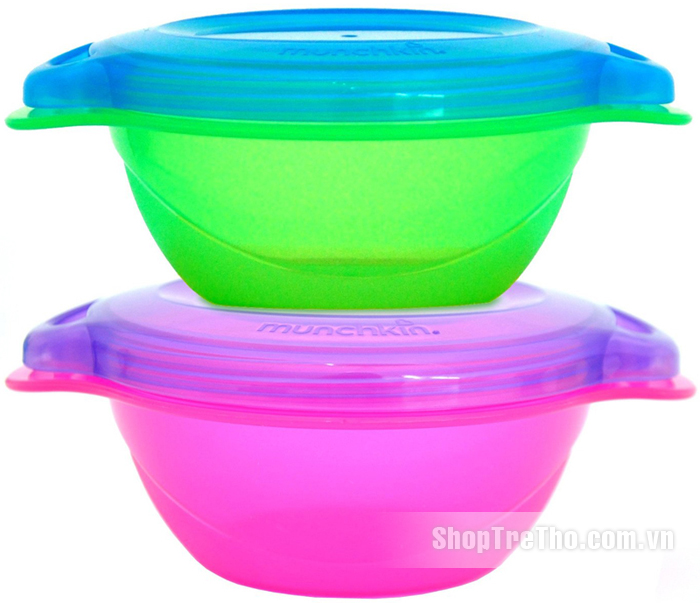 Bát ăn có nắp Munchkin 2c 2pk Click Lock Toodler Bowl
