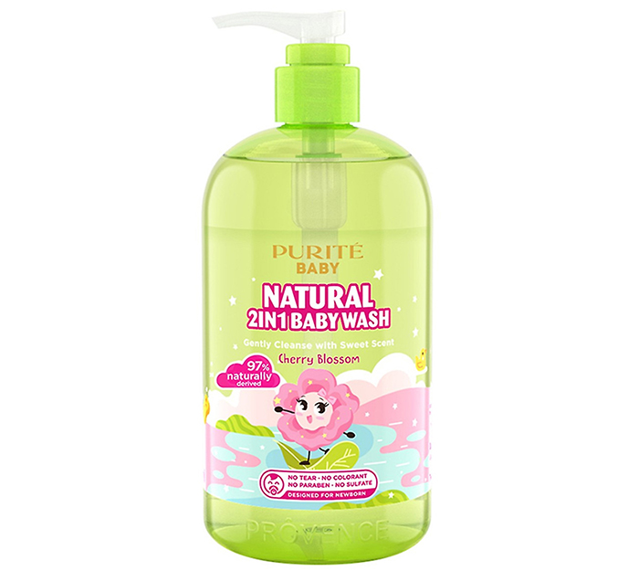 Sữa tắm gội thiên nhiên Purité Baby Hoa anh đào