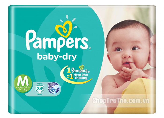Bỉm Pamper M34 dành cho bé từ 6 đến 11kg