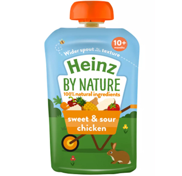 Hỗn hợp nghiền gạo và thịt gà chua ngọt Heinz 180g (10M+)