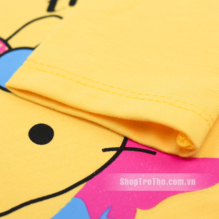 Bộ quần áo Kitty màu vàng cho bé gái 