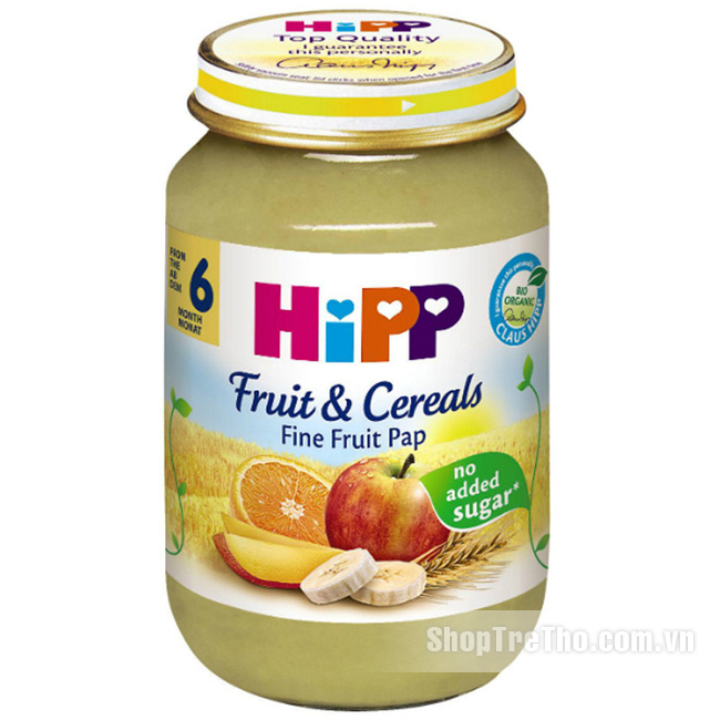 Dinh dưỡng đóng lọ Hipp chuối, cam, táo, xoài 190g