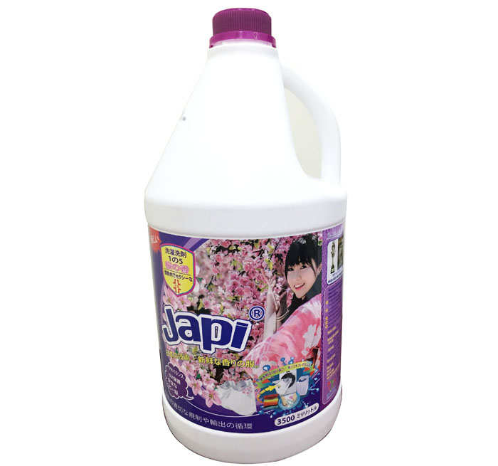 nước giặt xả Japi hương hoa anh đào tím 3.5L