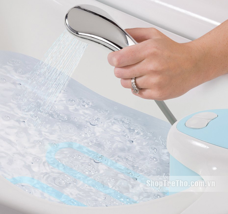 Chậu tắm Spa có vòi hoa sen Summer màu xanh