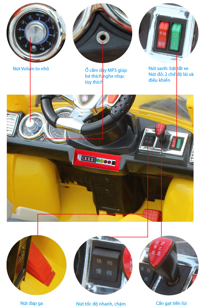 Ô tô điện trẻ em Lamborghini WXE 8188