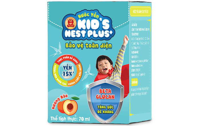 Nuoc yen Kid's Nest Plus+ huong dao 70ml