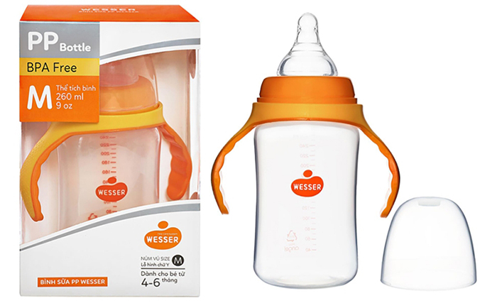 Binh sua PP Wesser co rong 260ml