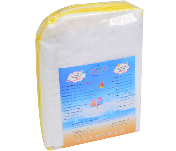 Khăn sữa Nhật cao cấp IQ Baby 4 lớp 28x36cm