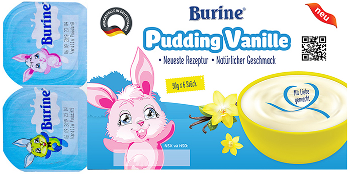 Bánh pudding Burine hương vani