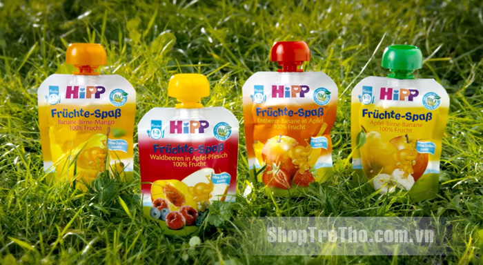 Trái cây nghiền Hipp Mâm xôi Táo Đào tây
