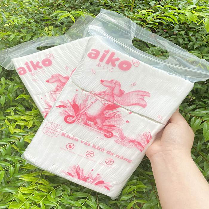 Khăn khô đa năng 300g/túi (chú chó Aiko)
