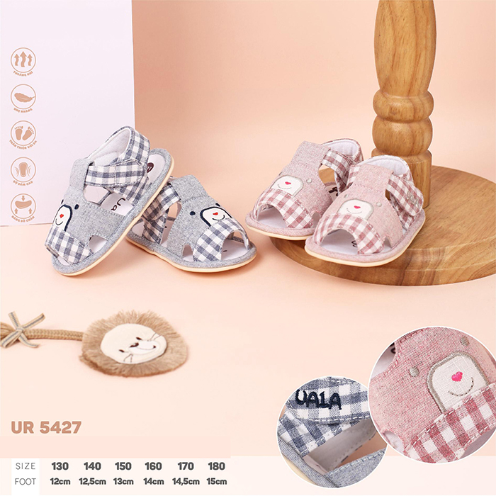 Sandal tập đi đế cao su non Uala UR5427