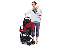 Xe đẩy Combi Umbretta 4 bánh quay tự động kaki màu nâu 115267