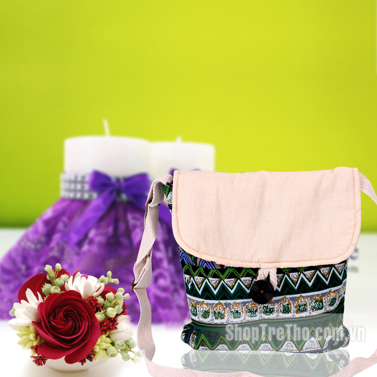 túi đeo chéo handmade loại to T06