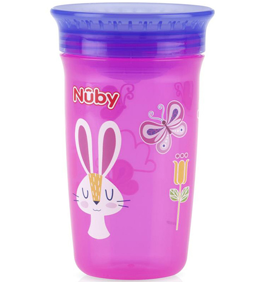 Ca uống nước 360 độ chống tràn không tay cầm Nuby 300ml