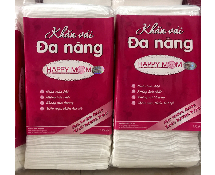 Khăn vải đa năng Happy Mom (loại túi) 