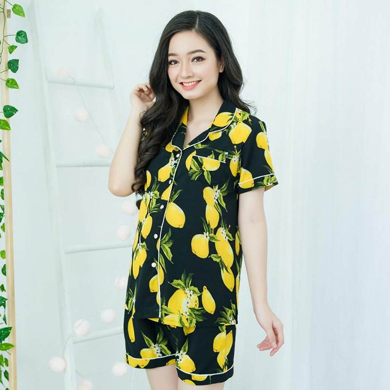 Bộ bầu short pyjama in hình Emum