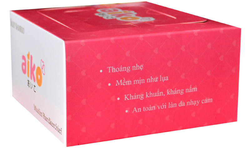 Khăn sữa sợi tre cao cấp Aiko 30x30