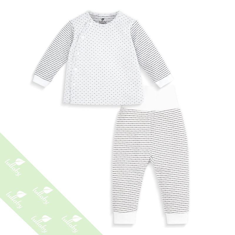 Bộ cài lệch dài tay màu ghi Lullaby NH23-19