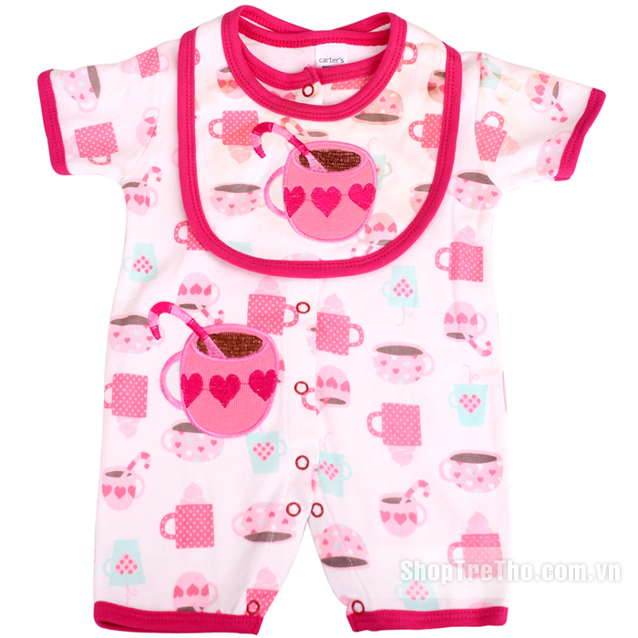 Bộ body liền và yếm Carter's cộc cho bé nhiều màu