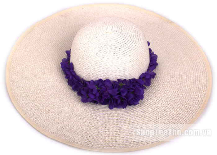 Mũ vành rộng handmade du lịch cho mẹ Q280